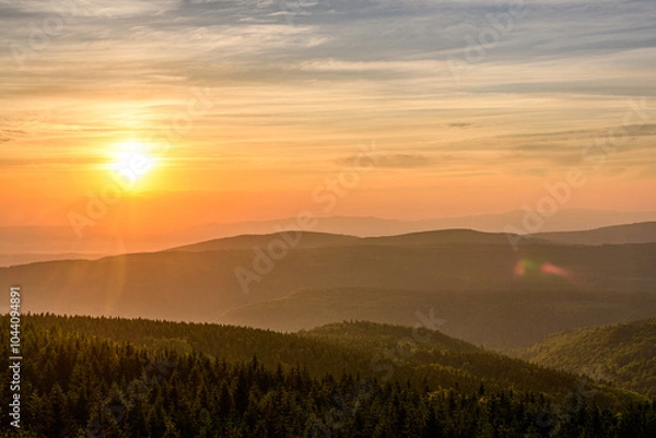 Obraz sunrise over the mountains