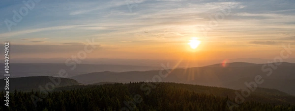 Obraz sunset in the mountains