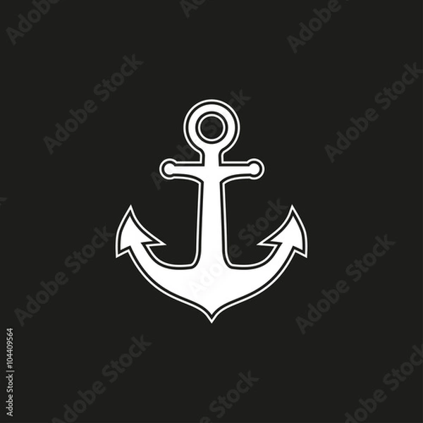 Obraz Anchor - vector icon.