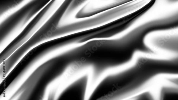 Fototapeta Abstract monochrome 4k wallpaper, white blurred shapes on black background