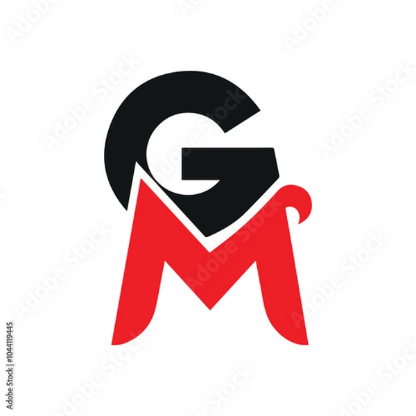 Obraz illustration design logo G+M