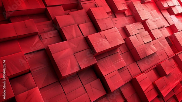 Fototapeta A red background with red blocks