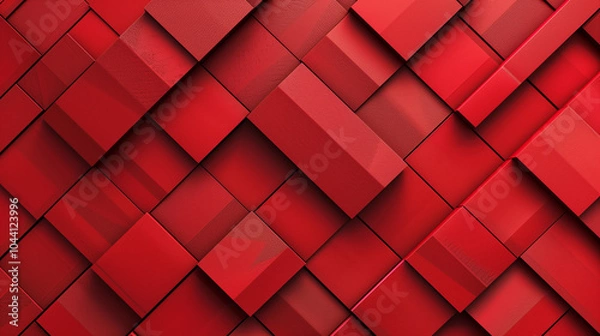 Obraz A red background with red blocks