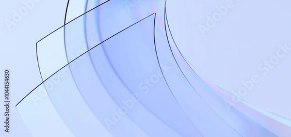 Fototapeta Abstract minimalist background design, 3d render