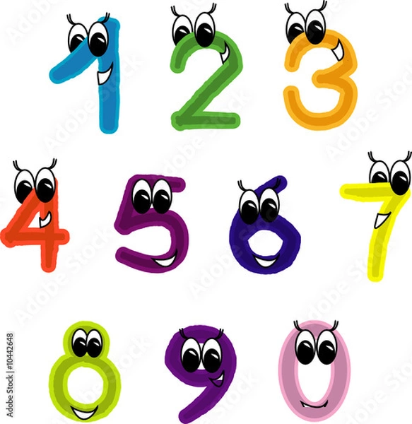 Obraz funny numbers for childrens education