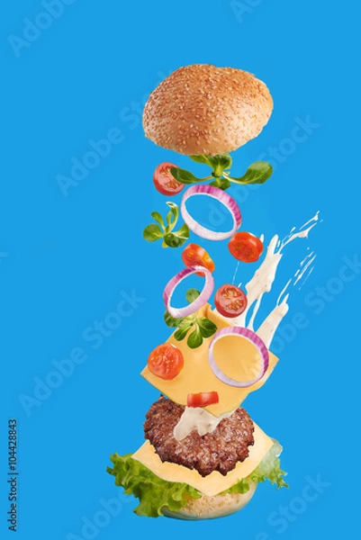 Obraz Burger in motion