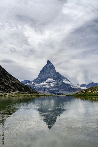 Obraz Dramatic Swiss landscape, Matterhorn vertical