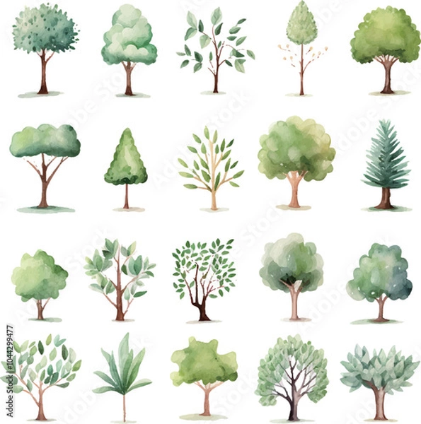 Fototapeta collection of trees