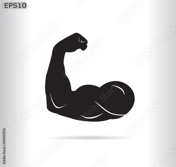 Fototapeta Biceps Flex Arm Vector Icon