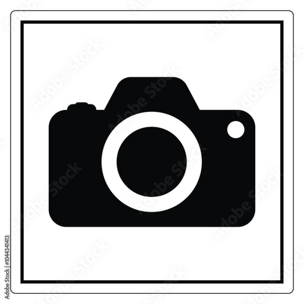 Fototapeta Simple Black and White Camera Icon Design