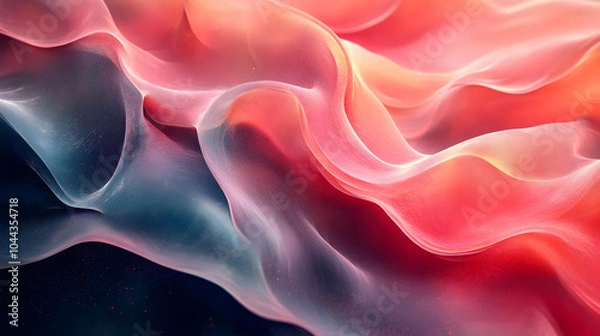 Fototapeta Abstract Background with Pink and Blue Wavy Lines