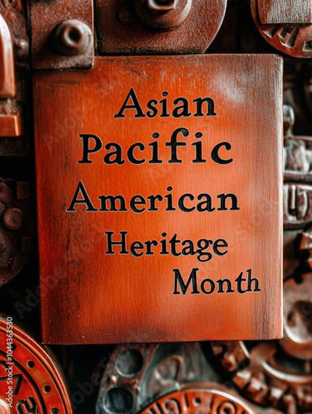 Obraz Miniature movie style Letters: Create a "Asian Pacific American Heritage Month" typography. The text could be placed on a simple background, 8k high resolution