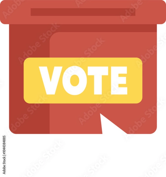 Obraz Red ballot box is encouraging people to vote in the next elections