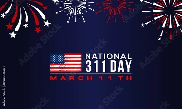 Fototapeta National 311 Day background , March 11 th, offers an annual reminder that 311 is a resource for communities around the country to connect with their city and non-emergency services.