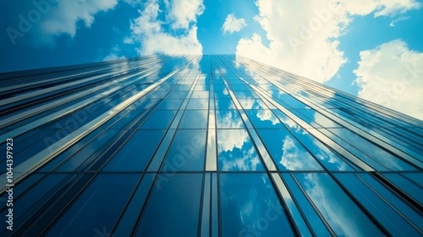 Fototapeta Dynamic Management Composition with Technology Elements