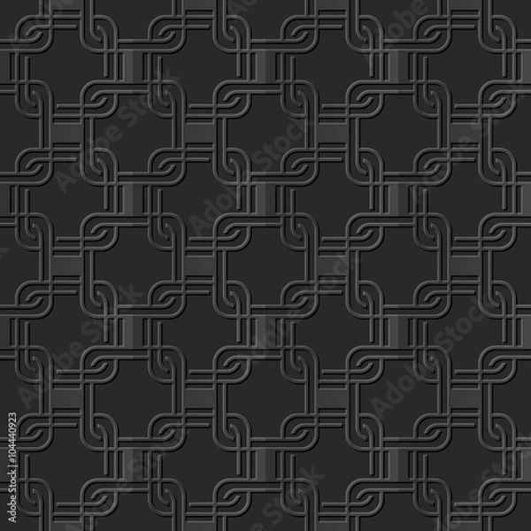 Fototapeta Seamless 3D elegant dark paper art pattern 278 Round Corner Square
