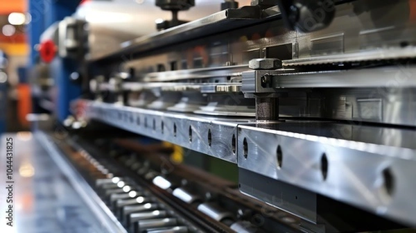 Fototapeta CNC sheet metal bender with laser alignment