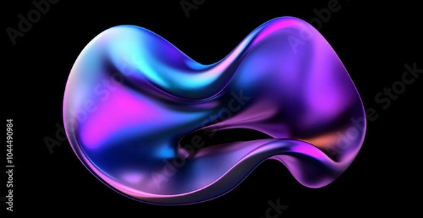 Obraz Abstract Fluid Shape in Purple Hues