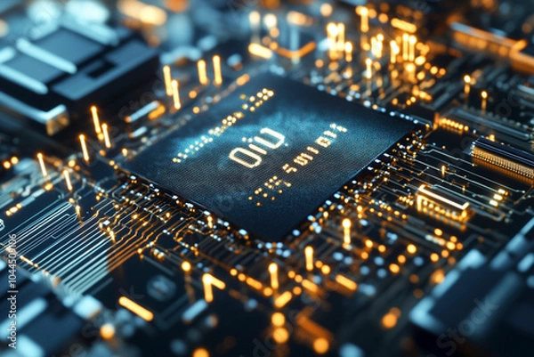 Fototapeta 電子基板のデジタル背景