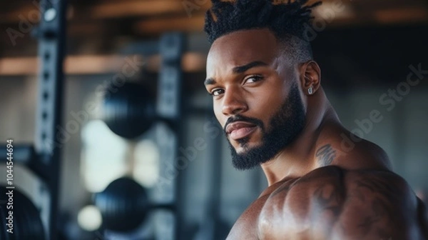 Fototapeta A fitness coach who provides motivational advice on exercise and nutrition, emphasizing the importance of a balanced approach to exercise and health.