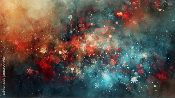 Obraz red and white abstract