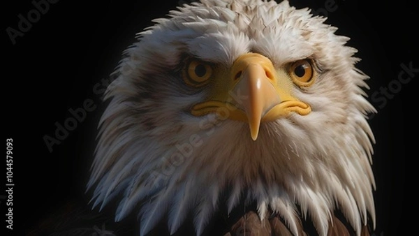 Fototapeta Bald Eagle Portrait, Intense Gaze