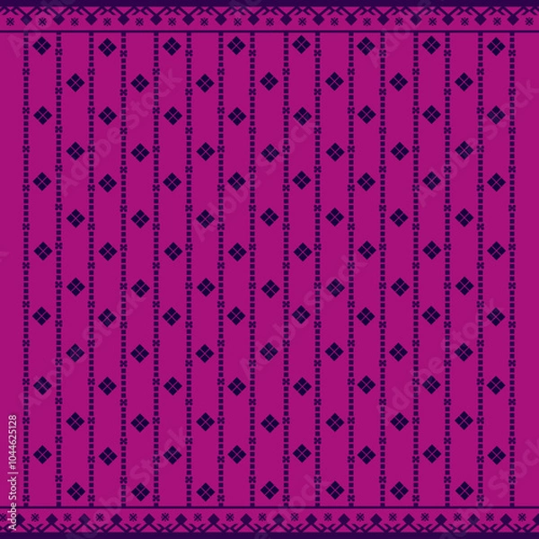 Obraz black pink fabric pattern