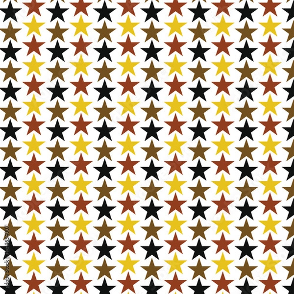 Obraz 4 different colored star illustrator pattern background