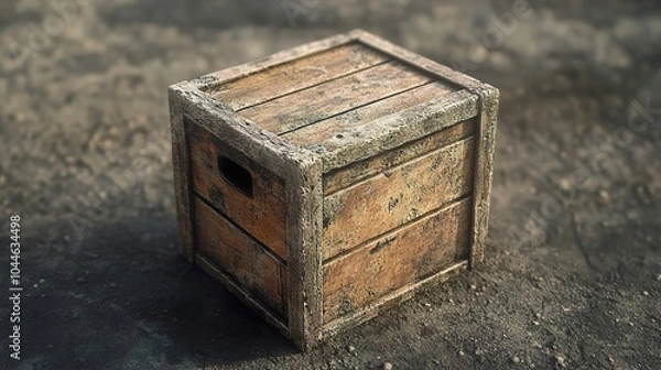 Fototapeta Vintage Wooden Crate: Rustic Texture and Background
