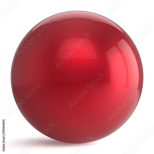 Fototapeta Sphere button round red ball geometric shape basic circle