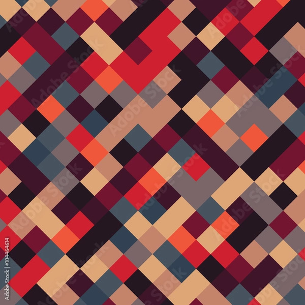 Fototapeta Retro Pixel Art Template Background