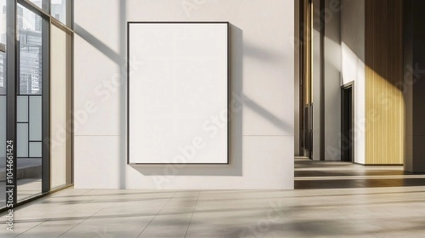 Fototapeta This executive poster template offers a modern aesthetic with a customizable area for branding, ideal for professional presentations and marketing needs.