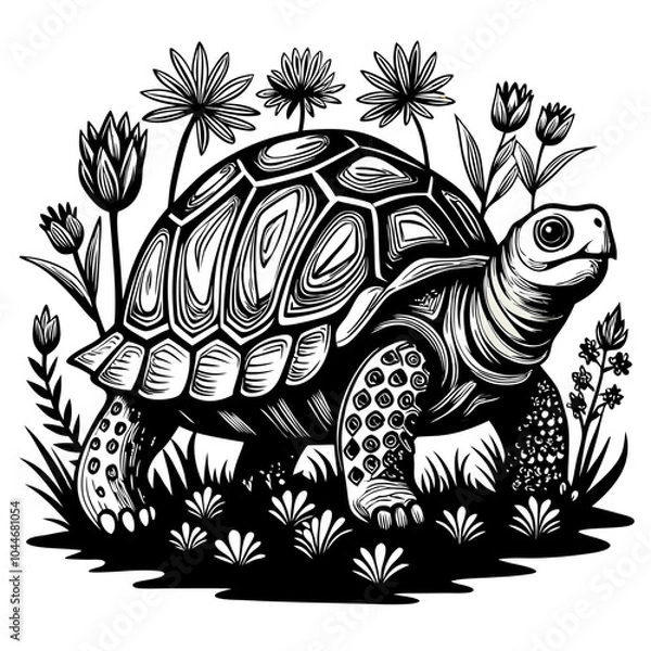 Obraz turtle printable black color vector