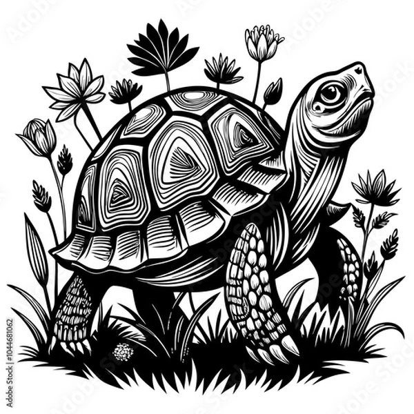Obraz turtle printable black color vector