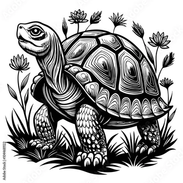 Obraz turtle printable black color vector
