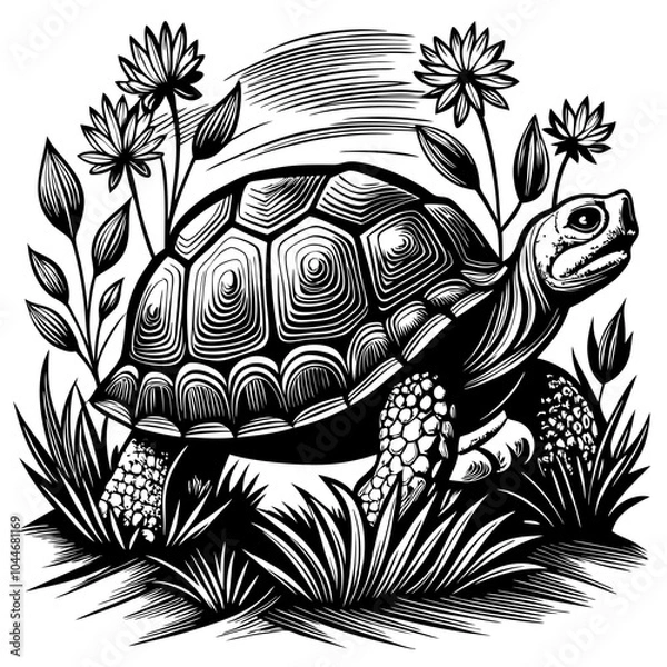 Obraz turtle printable black color vector