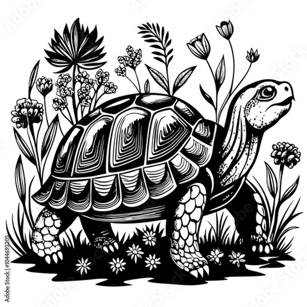 Obraz turtle printable black color vector, turtle png file