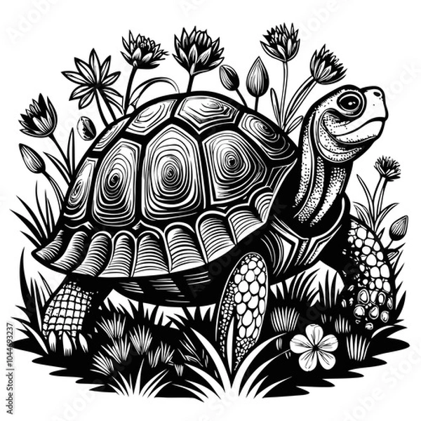 Obraz turtle printable black color vector, turtle png file