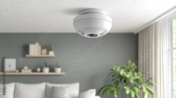 Fototapeta Modern Security System in Inviting Home Atmosphere