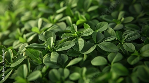 Obraz A sharp focus on dried fenugreek leaves