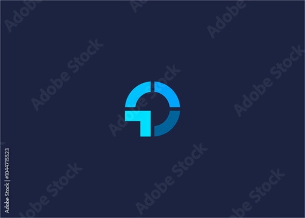 Fototapeta Letter o with arrow logo icon design vector design template inspiration