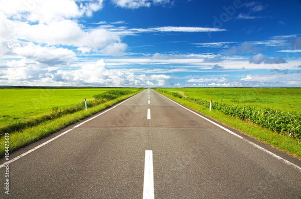 Fototapeta 直線道路