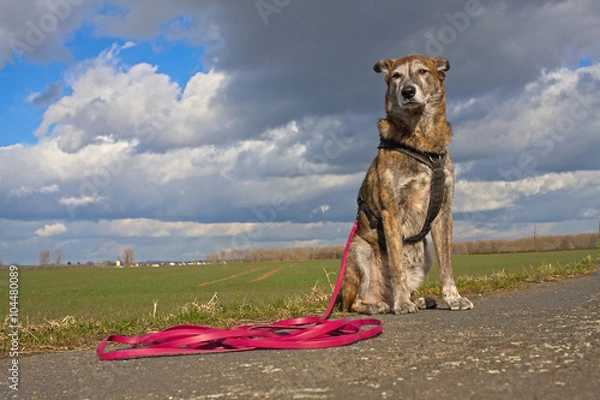 Obraz Hund an langer Leine