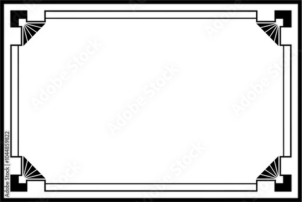 Obraz Art Deco frame on white background	