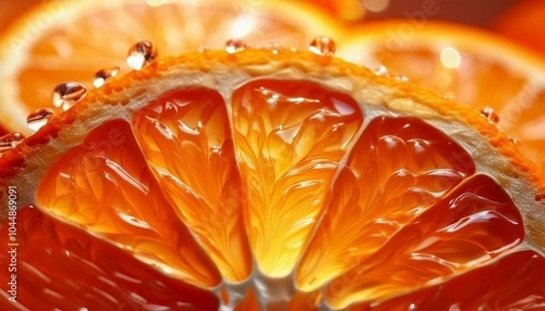 Obraz close up of a slice of orange