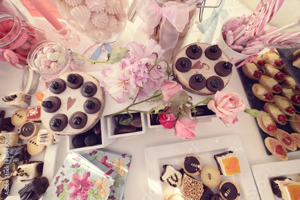 Fototapeta assorted sweets on the table