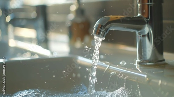 Fototapeta A handwashing sink for proper hygiene before and after meals.
