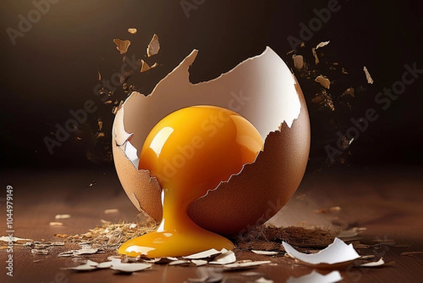 Fototapeta シズル感あふれる殻付き玉子