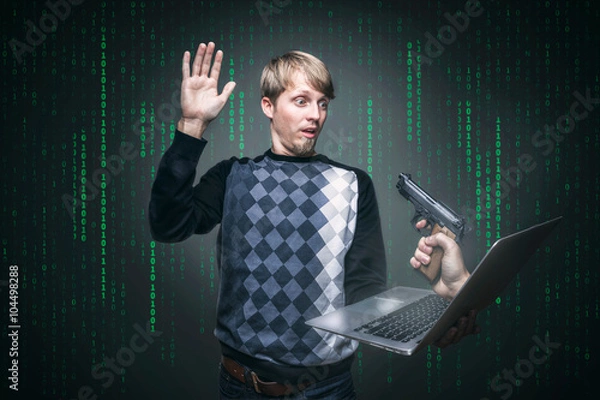 Obraz Cyberprzestępczość ze specjalną bronią