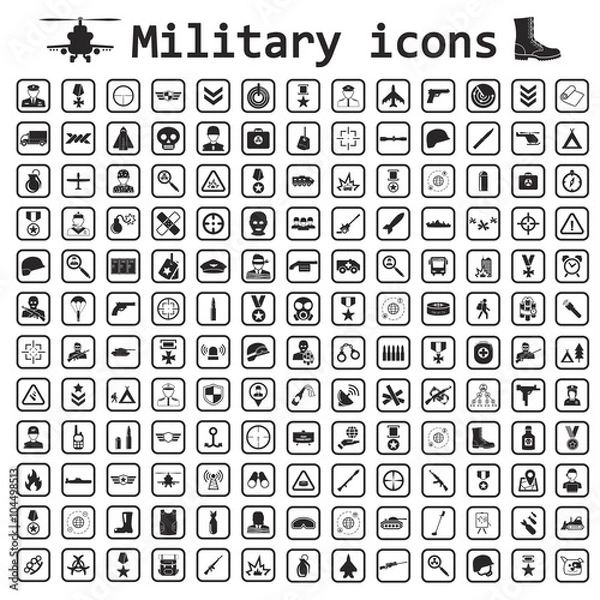 Obraz Military icon set icon